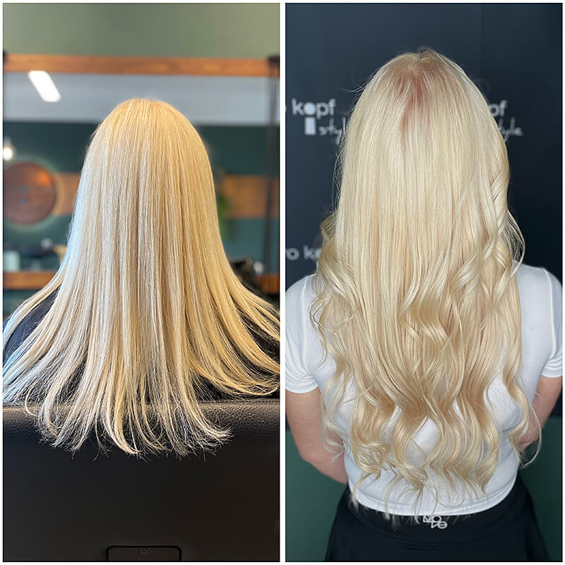 Haarverdichtung und Haarverlängerung mit der Premium-Methode katrin.meier Tressen in der FRISEUR LOUNGE Johannisthal, Berlin
