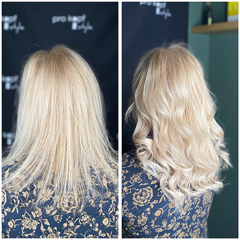Haarverdichtung und Haarverlängerung mit der Premium-Methode katrin.meier Tressen in der FRISEUR LOUNGE Johannisthal, Berlin